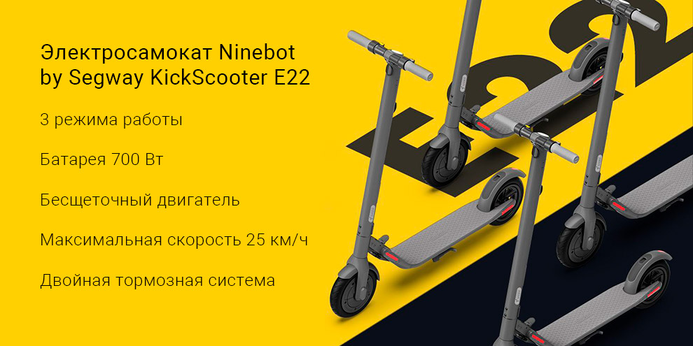 Электросамокат Ninebot by Segway KickScooter E22
